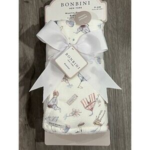 Bonbini Baby Blanket Muslin Fleece Soft Lining Circus Theme Elephant Giraffe New